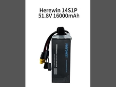 Hierin 14S1P 16Ah 51.8V LiPo Pouch UAV Batterie 25C Hochentladungsrate