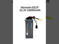 Hier ist die 6S1P 16000mAh 22,2V 25C Lipo Drone Batterie Pack für UAVs
