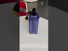 Hierbei handelt es sich um eine 22000mAh 14S 53,2V 25C LiHv Softpack-Batterie für UAVs