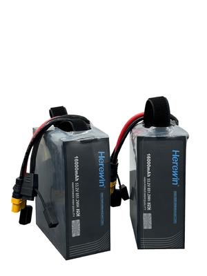 14S1P 16Ah 53.2V Soft Pack Drohnenbatterie 25C Entladung 16000mAh