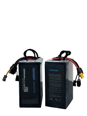 14S 53.2V 25C LiPo Soft Pack Drone Batteriepaket 30000mAh Hierwin Uav Lipo Batterien