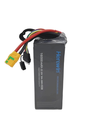 Hier ist die 6S1P 25C Lipo Drone Batterie 16000mAh 22.8V 2C 1.96KG