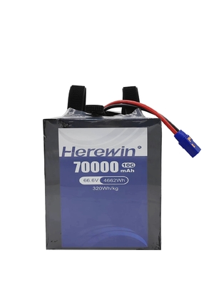 Hierwin Halbfeste Batterie für Uav 18S 66.6V 70000mAh Batterie mit hoher Energiedichte