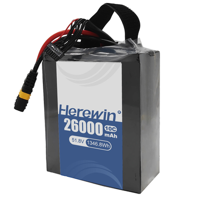 Hierwin Halbfeste Batterie 14S 51.8V 26000mAh Schnellladung für Drohnen