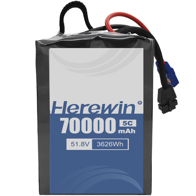 Hier ist eine Halbfeste Batterie 14S2P 51.8V 70000mAh mit Li-Ionen Lithium und LiFePO4 Chemie