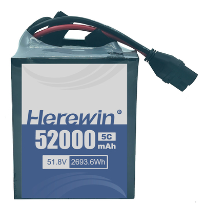 Langlebige 52000mAh Halbfeste Batterie mit 51,8V Spannung und CAN-Kommunikationsanschluss