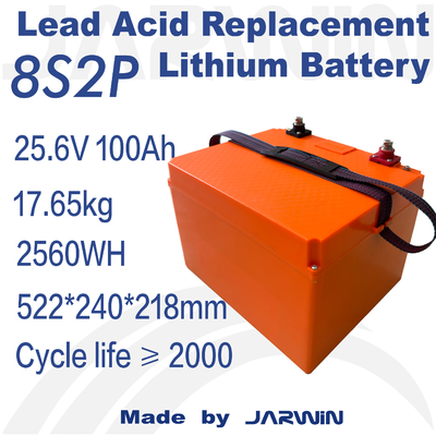 Kompakte und leichte 25,6V 100Ah LiFePO4-Batterie für eine einfache Installation in verschiedenen Anwendungen
